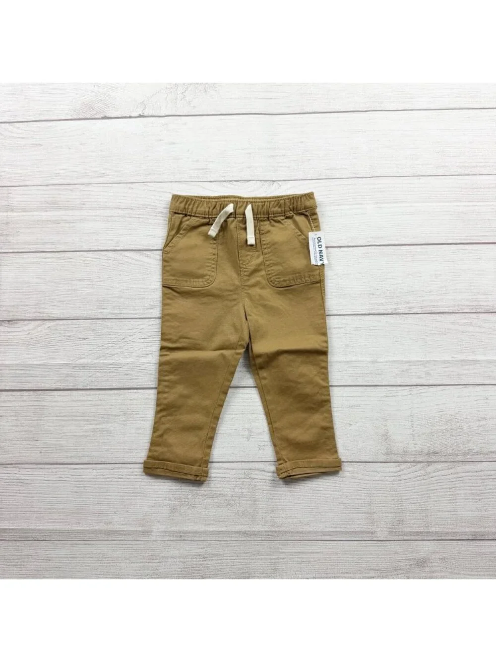 Old Navy Baby Boys Tan Pull On Elastic Waist Pants NWT 18-24 Months